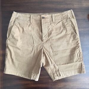 American Eagle Outfitters Men's Khaki Flat Front Shorts